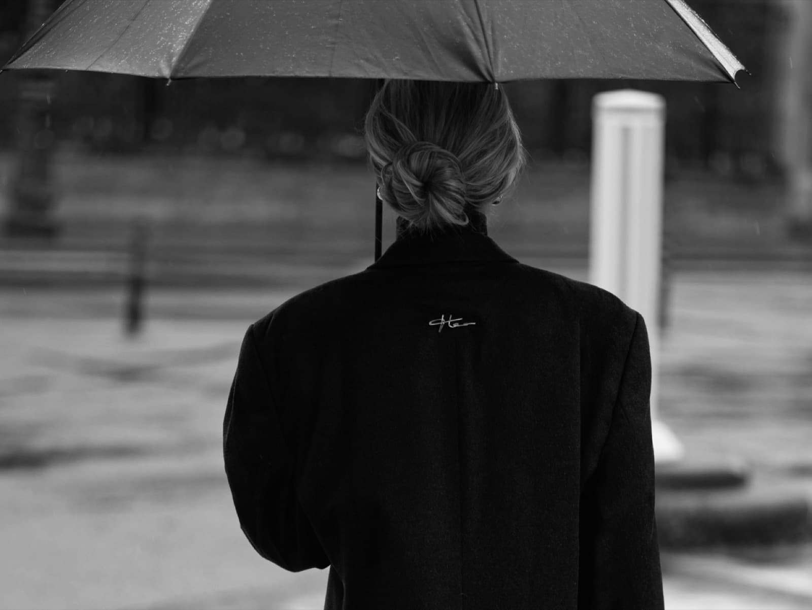 Signature embroidery on the back