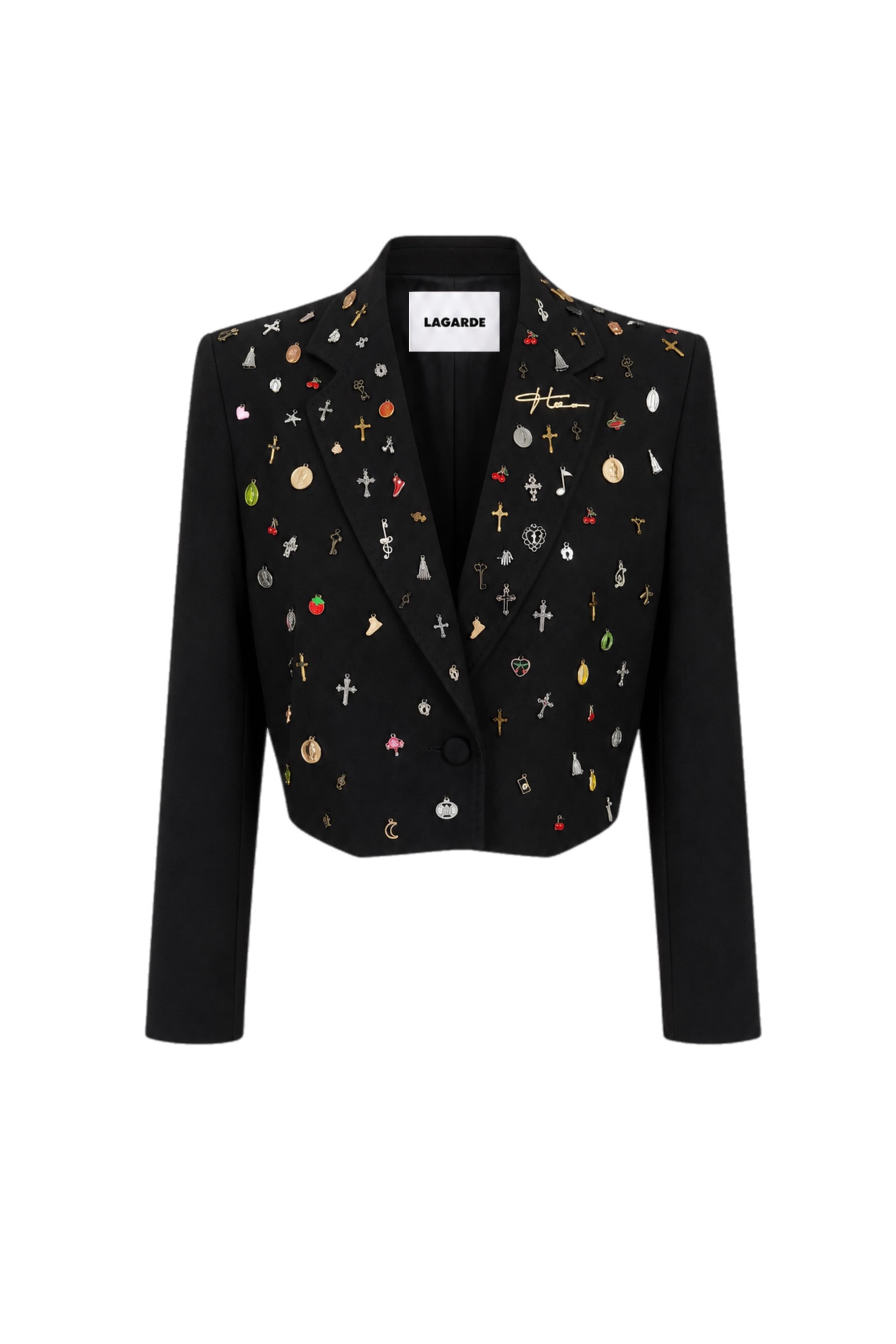 THE SIGNATURE BLAZER — EXCLUSIVE EDIT CROPPED BLACK