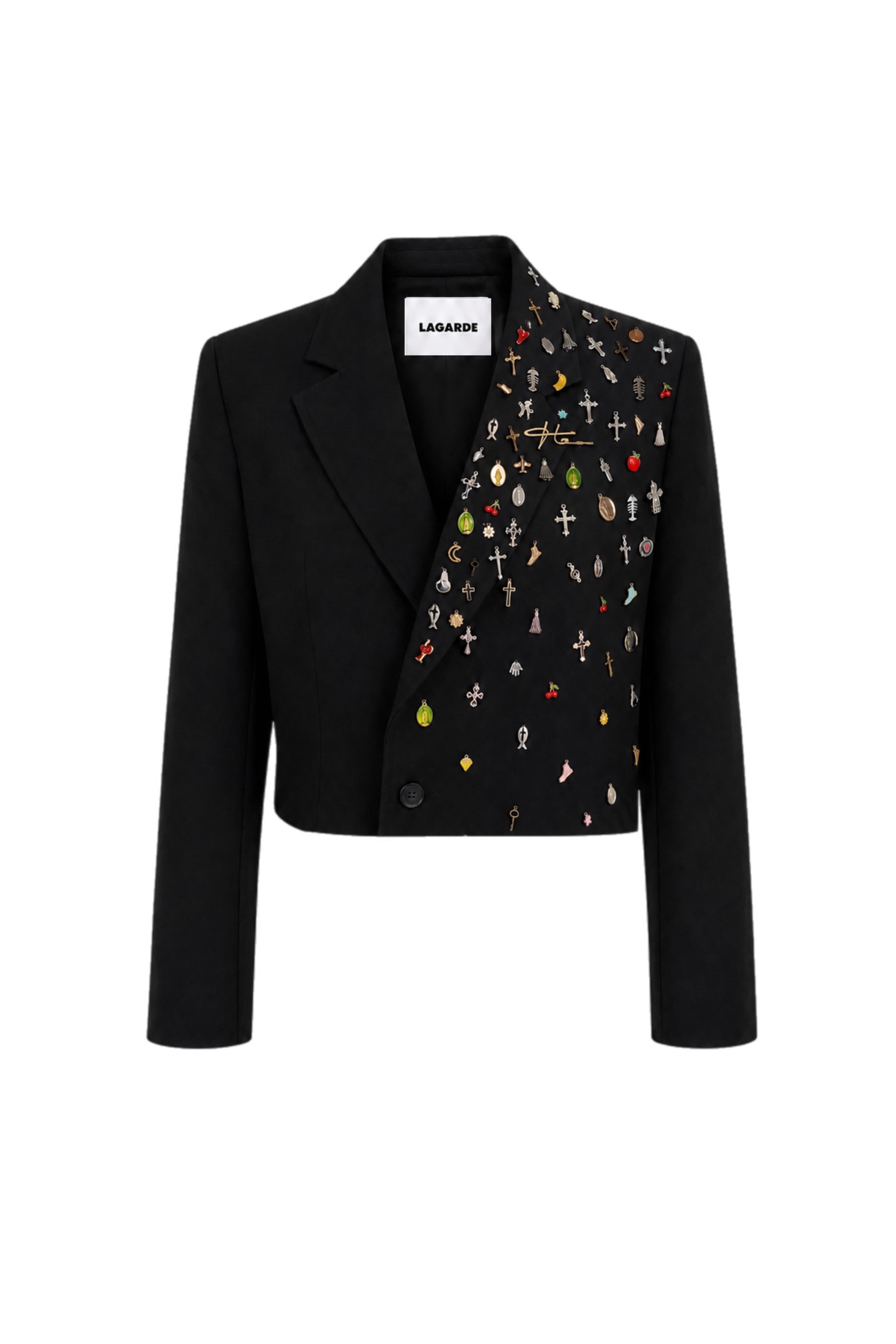 THE SIGNATURE BLAZER — EXCLUSIVE EDIT CROPPED BLACK