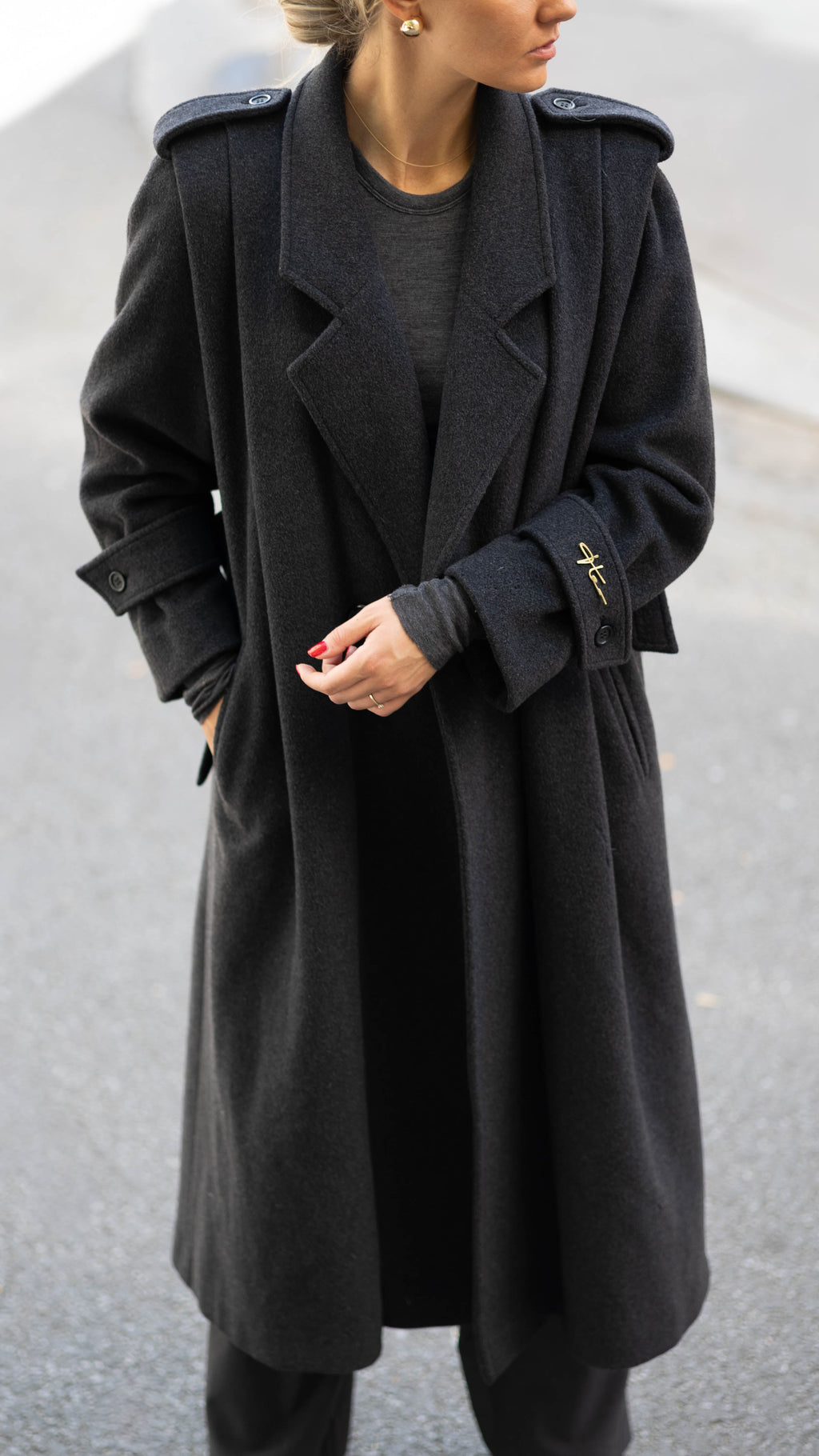 Avenue Vintage Signature Coat – Grey, Cashmere & Wool