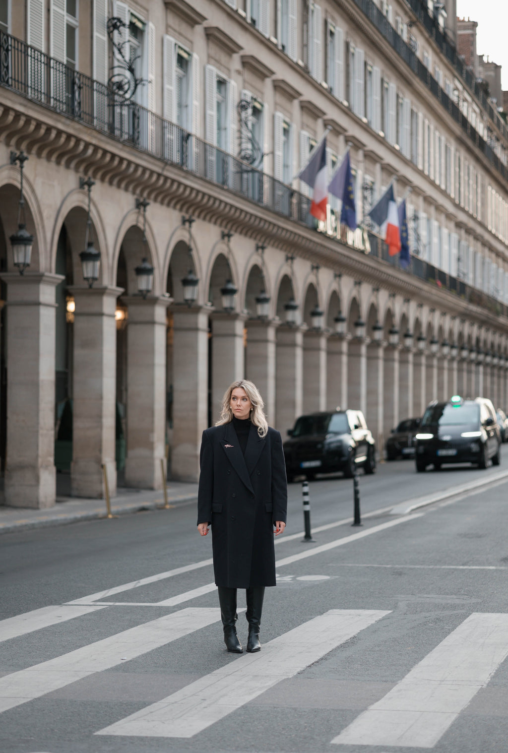 Garnier Vintage Signature Coat – Black, Cashmere & Wool