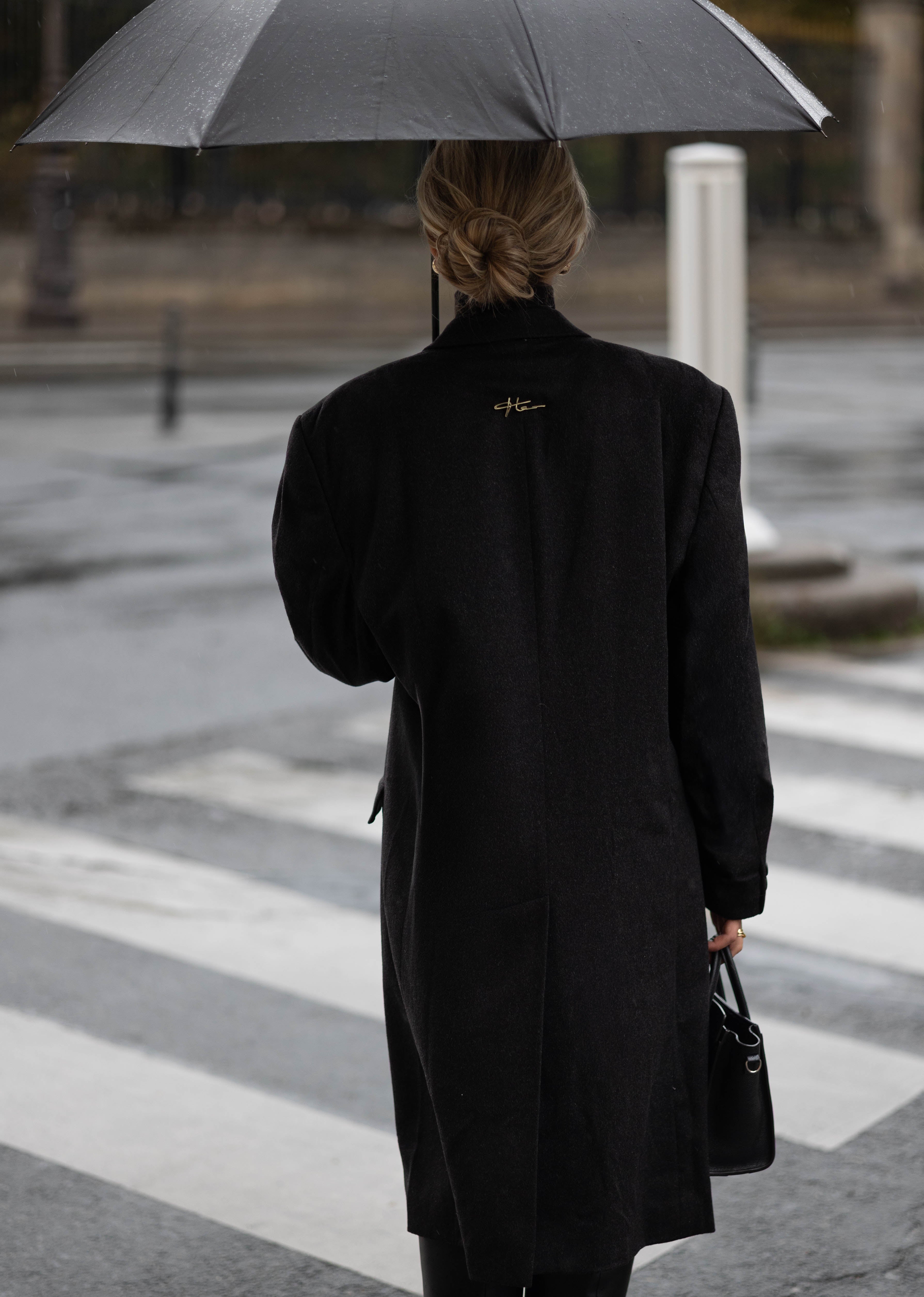 Rouge Vintage Signature Coat – Grey, 100% Cashmere