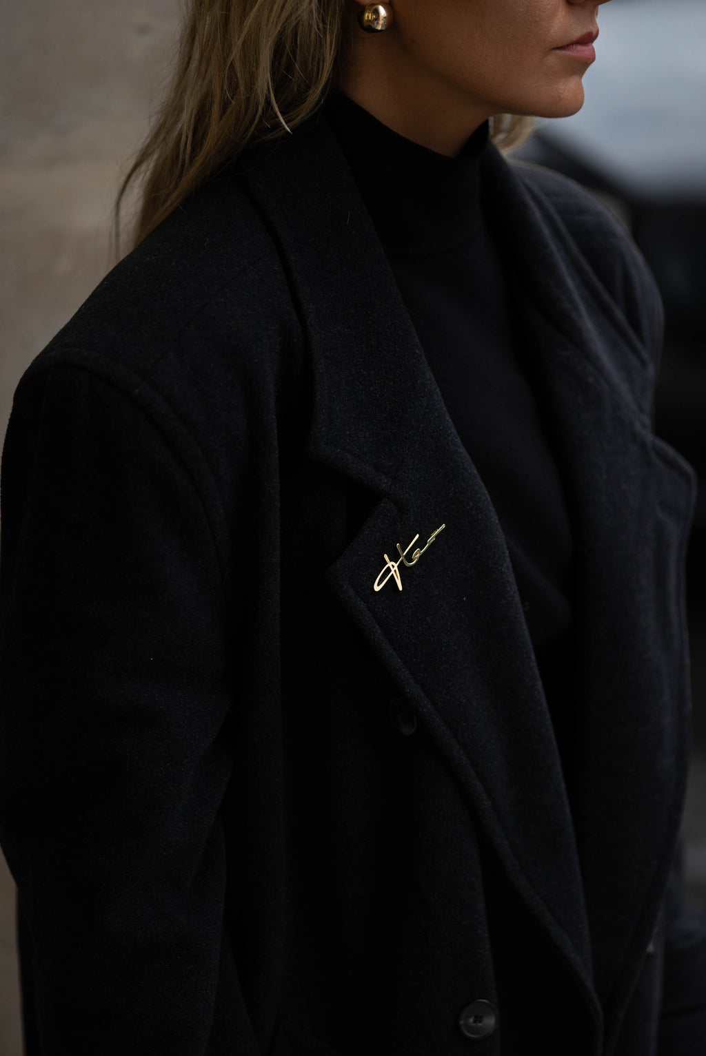 Rivoli Vintage Signature Coat – Black, Cashmere & Wool