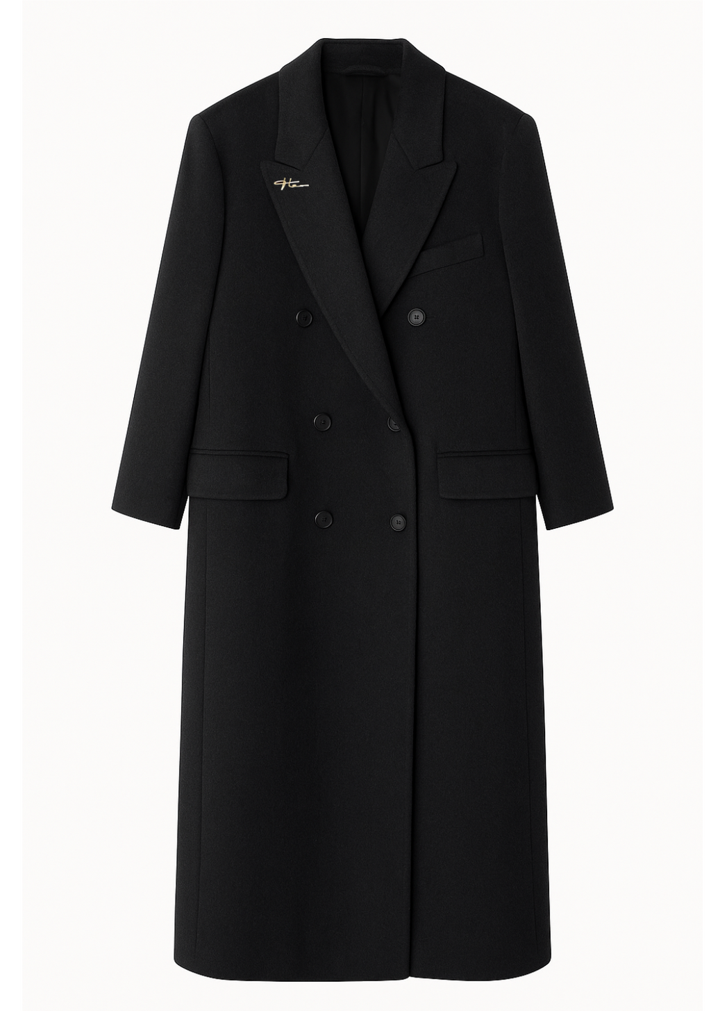 Rouge Vintage Signature Coat – Grey, 100% Cashmere